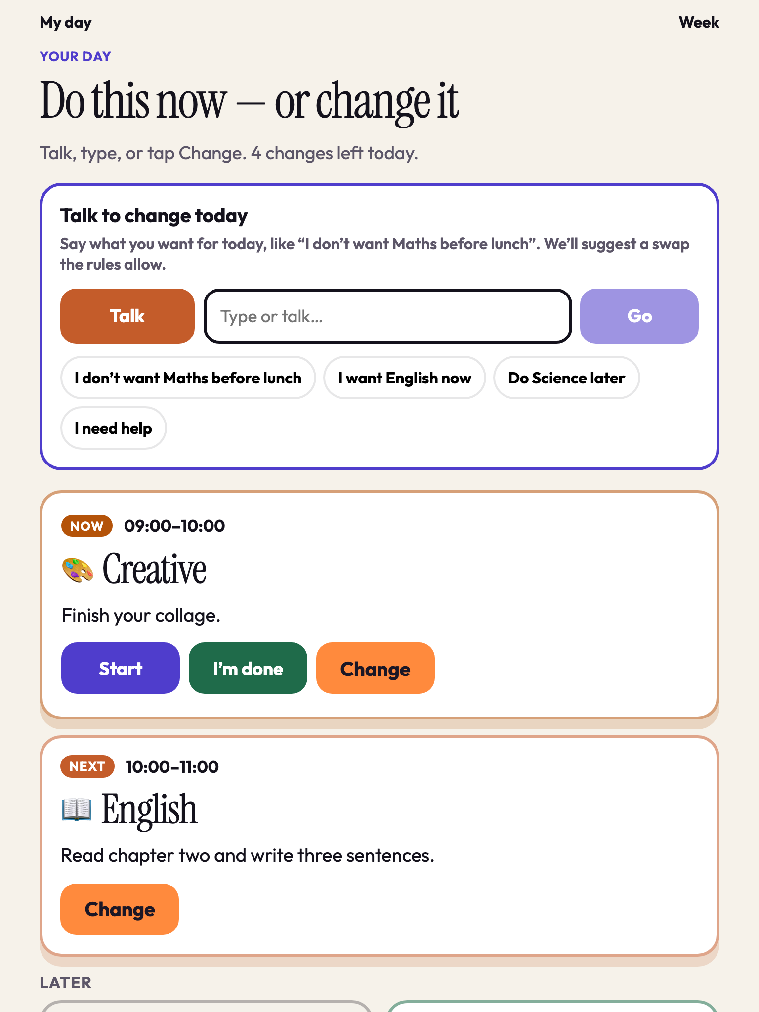 Pupil Today interface